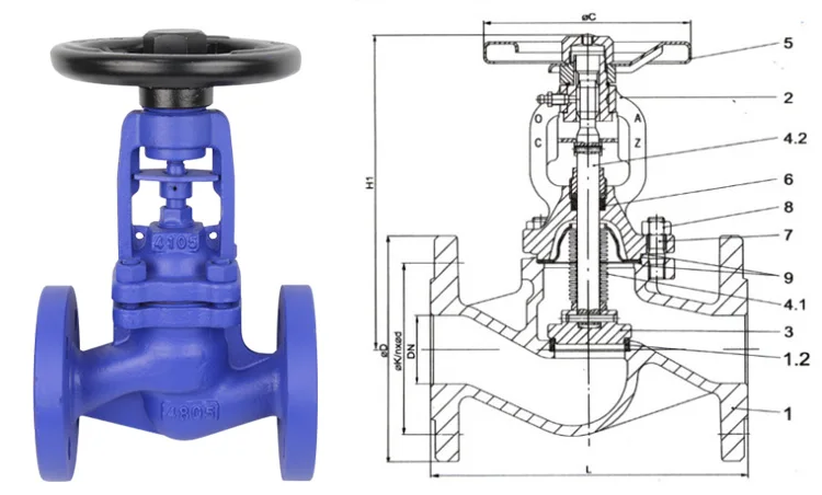 Steel Bellows Globe Valve, Cast, Hydraulic - detail 6