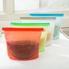 1000ml 1500ml Reusable silicone food storage bag