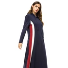 women Femme long sleeve latest designs muslim evening party cotton dresses gown