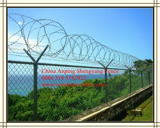 fence with barbed wire