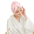 Custom Solid Colors Quick Dry Magic Hair Drying Cap, Lady Girls Microfiber Hair Drying Wrap Towel For Spa Salon Bathing