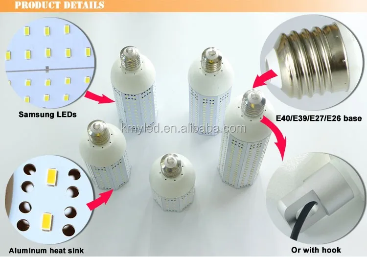 Ledレトロフィット電球360度照明e27 e26 e39 e40 smd5630/5730 ledトウモロコシ光ランプ30ワット40ワット54ワット/60ワット80ワット100ワット120ワット150ワット仕入れ・メーカー・工場