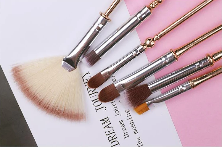 metal makeup brush set