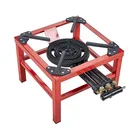 High quality red powder coated commercial single burner gas stove