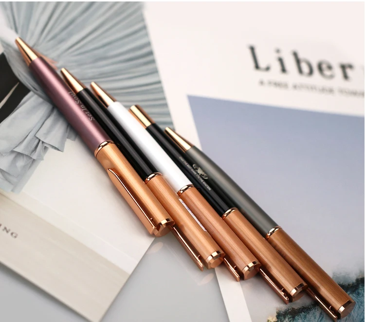 promotion luxury pen set gift metal roller ball pen with custom