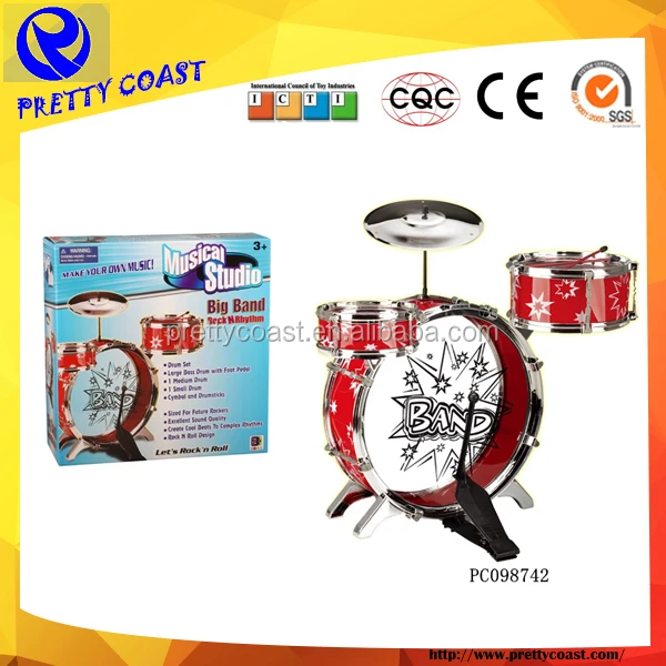 christmas gift kids jazz drum set with light musical instrum