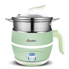 1.2L Green/Yellow mini food noodle milk soup stainless steel mini electric multi pot