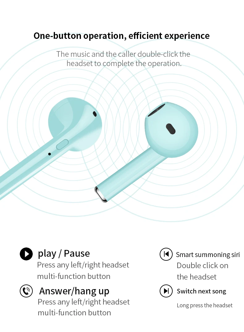 i16 tws 5.0 earphones with charge box tws wireless earbuds - ANKUX.COM