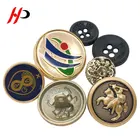 Factory Wholesale Fancy Ladies Embossed Logo Gold Sewing Alloy Metal Custom Shirt Button 20MM