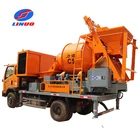 Linuo C5 delivery distance far cement equipment&easy to handle mobile concrete mixer pump machinery supply from China