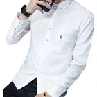 Best hot sale Cheapest casual white button up slim fit long white shirt mens