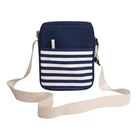 2018 Navy blue lightweight portable canvas shoulder bag messager bag