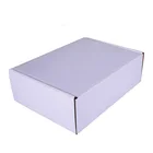 Factory custom paper cardboard shipping packaging small F wax white mailer 3 ply corrugated box