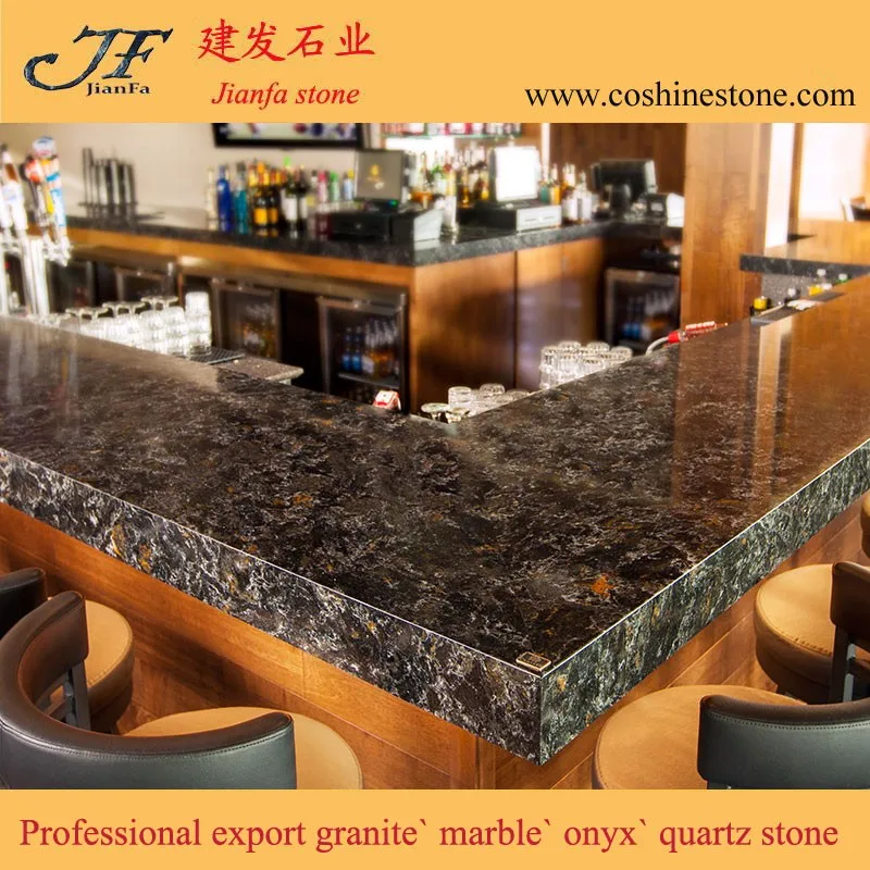 Jianfa Prefab crystal yellow quartz stone vanity top