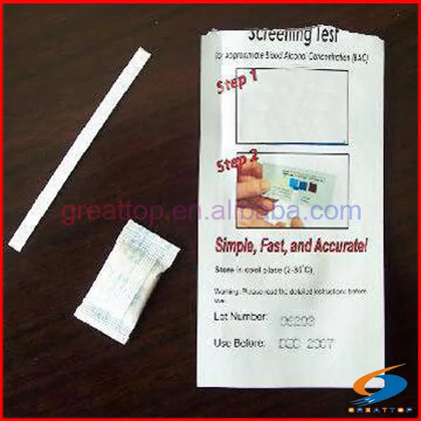 paper one time saliva breathalyzer disposable alcohol tester