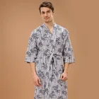 hot sale 100% cotton printed spa robes wholesale/Kimono robes