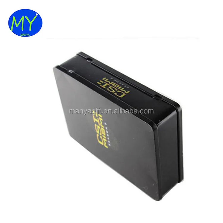 rectangular metal tin dvd case / tin cd holder / metal cd box