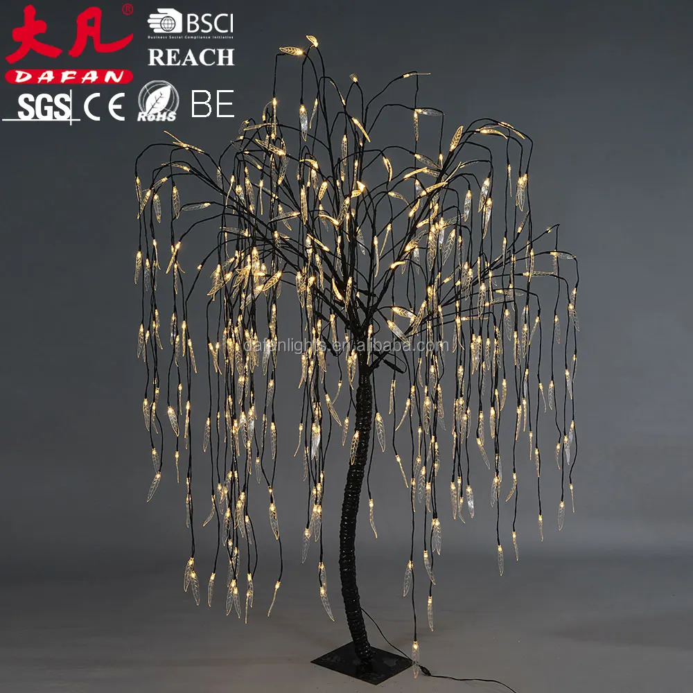 holiday warm white light led street willow tree for garden