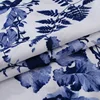 100% Rayon air jet loom digital print blue white roll plain swiss voile fabric for garment