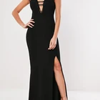 2019 Summer Women New Arrival Apparel Sexy Black Evening Ball Gown Dresses