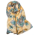 New Listing China luxury flower neck real silk mulberry scarf wholesale china