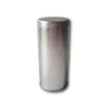 Round plain silver tea tin / Tea storage plug lid tin / Tall plug lid tea tin