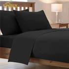 100% Polyester Microfiber White Hotel Bed Sheet Flat Sheet cotton bedsheets