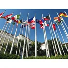 Custom Outdoor Standing National Flag And Base Flagpole