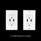 BAS15-2USB American style electrical switched 2 usb wall socket