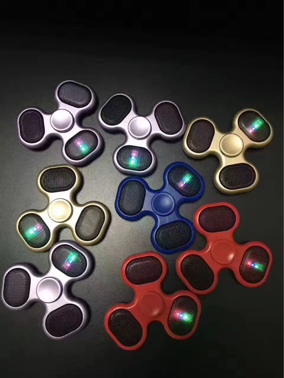 Fidget Bluetooth Spinner speaker with LED light & TF card Player Wireless Music Fingertips Metal Gyro Spinning Decompression Toy - ANKUX.COM