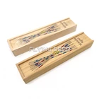Baby Educational Traditional Game Mikado Spiel Bamboo Sticks With Wooden Box