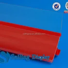 plastic shelf strip with front stopper for display