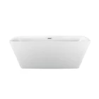 59 Inch Modern Square Soaker fiberglass Standing Acrylic Bath Tub