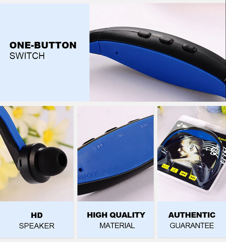 Good Quality Neckband Sport Wireless Blue tooth Earphone - ANKUX.COM