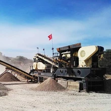 Mining used mobile combined unit mobile jaw crushing plants for quarry stone production line