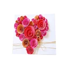 3D English Elegant Creative Velvet Heart Shaped Wedding Invitation Card