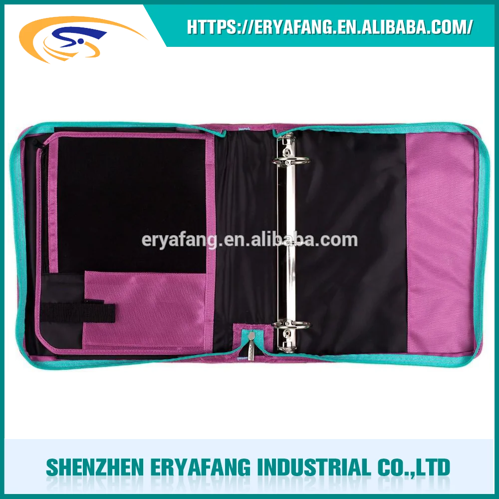 zipper file folder a4 portfolio binders promotional a4 ring