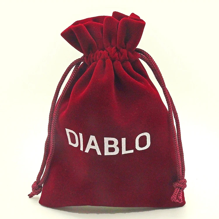 custom own logo velvet drawstring pouch bag, gift packaging