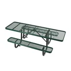 OEM Factory 96" Integrated Commercial Outdoor Kids Picnic Dinning Tables With 2 Side Long Benches