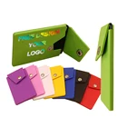 Silicone Phone Wallet Pocket Credit Card Id Case Pouch Sleeves With Button