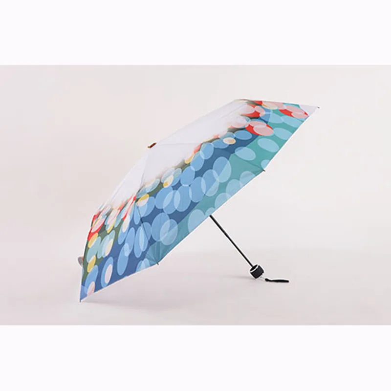 2015 new High - quality technology umbrella woman Fantasy light patterns folding umbrella Semi-automatic adult umbrella