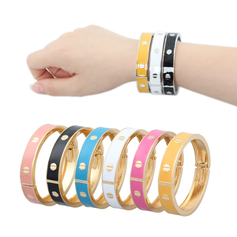 2015 Bracelets Bangles Sterling Jewelry Pretty Lady Plated Bangle Lover Bracelet Jewelry Metal Bangles Carter 18k Pulseras Mujer
