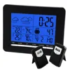 Digital Indoor/Outdoor Temperature Wireless Weather Forecast Station/ RCC DCF Radio Controlled Clock Date Calendar + 2 sensors