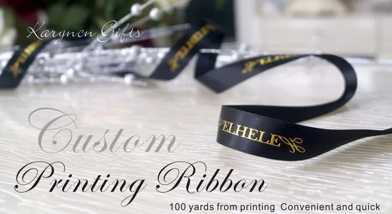printed ribbon wedding favors