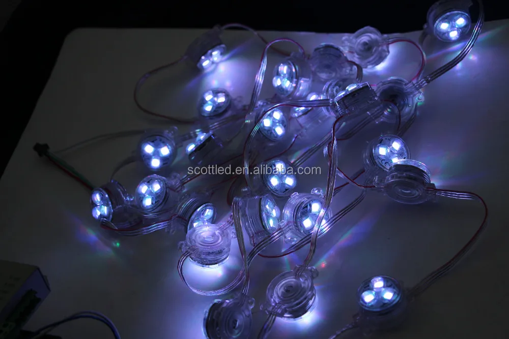 programmable led light string,50pcs/string digital full color ws2801 ws2811 LED pixel strings ...