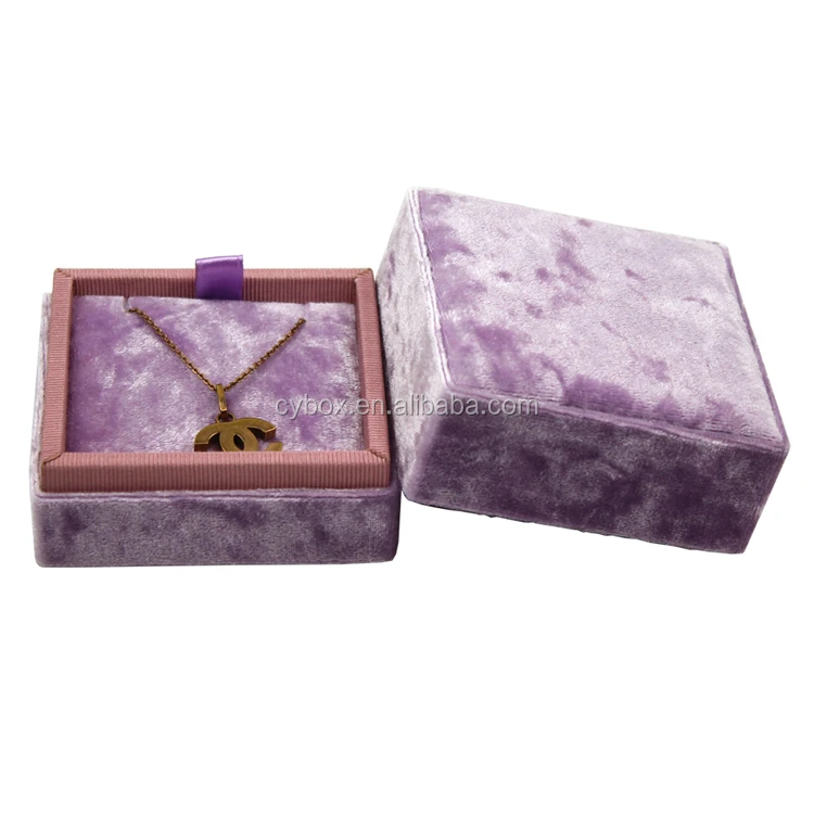 custom design your own velvet jewellery gift box packaging for