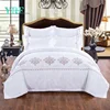 YRF King Size White Stripe Wholesale Hotel Linen Coton Bed Duvet Covers