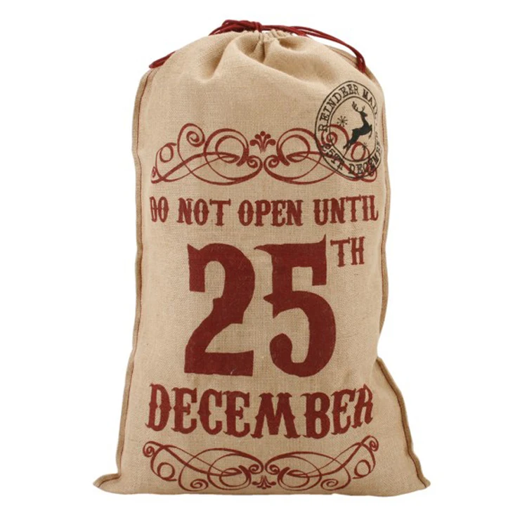 jute christmas bag