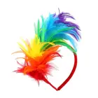 Customization Iridescence Feather Carnival Headband