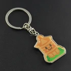 Metal House Shape Keychain With Cartoon Picture